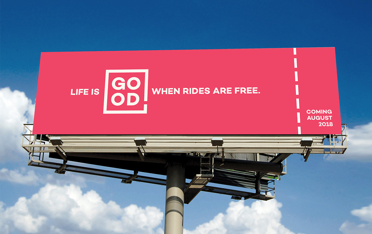DASH billboard - Life is good when rides are free