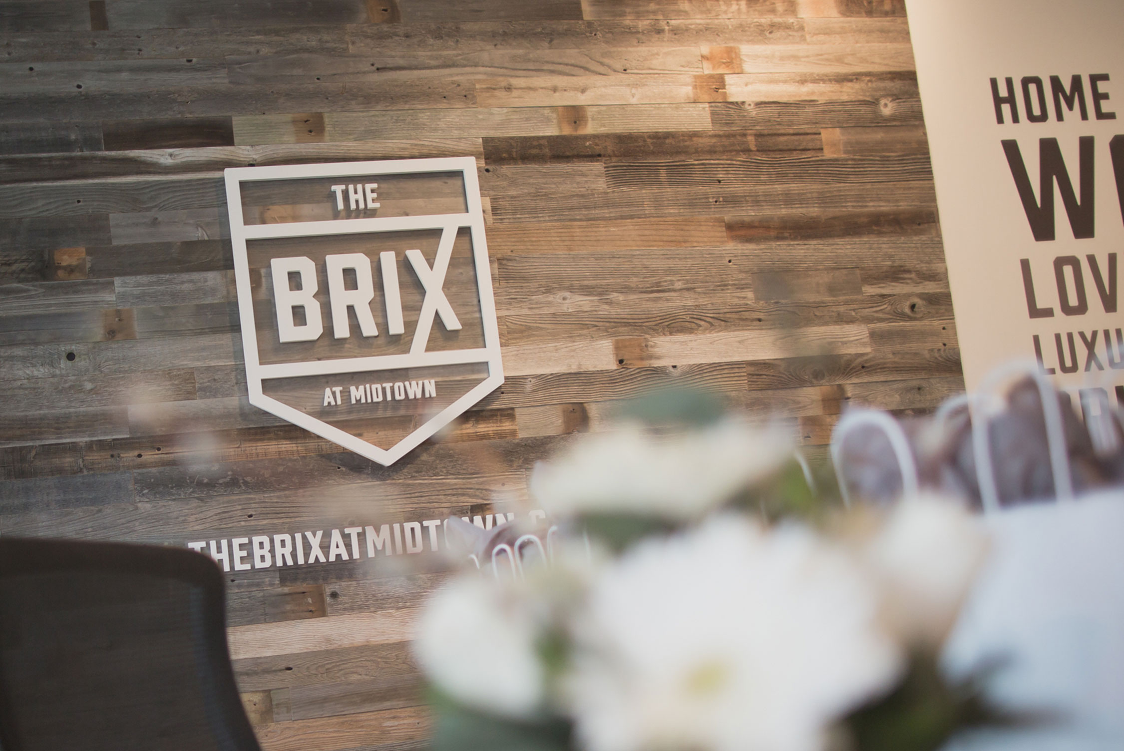 wall sign for The Brix